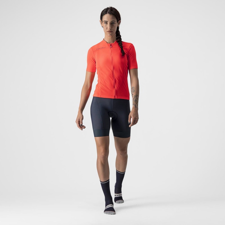 Castelli ANIMA 3 Jersey Dames Roze Donkergrijs Blauw | 764182GWT