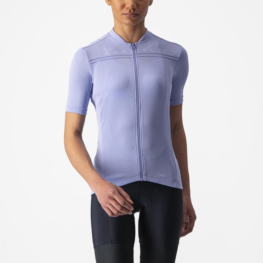 Castelli ANIMA 4 Jersey Dames Paars Wit | 197325WXL