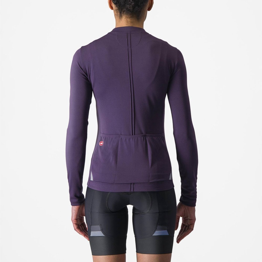 Castelli ANIMA 4 LONG SLEEVE Jersey Dames Paars | 274536CKS