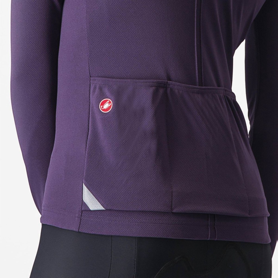 Castelli ANIMA 4 LONG SLEEVE Jersey Dames Paars | 274536CKS