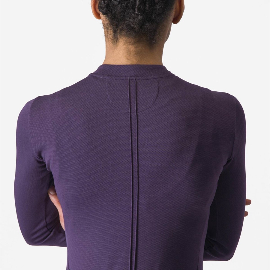 Castelli ANIMA 4 LONG SLEEVE Jersey Dames Paars | 274536CKS