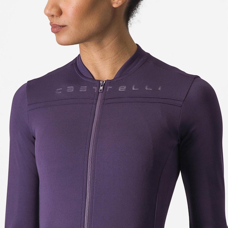 Castelli ANIMA 4 LONG SLEEVE Jersey Dames Paars | 274536CKS