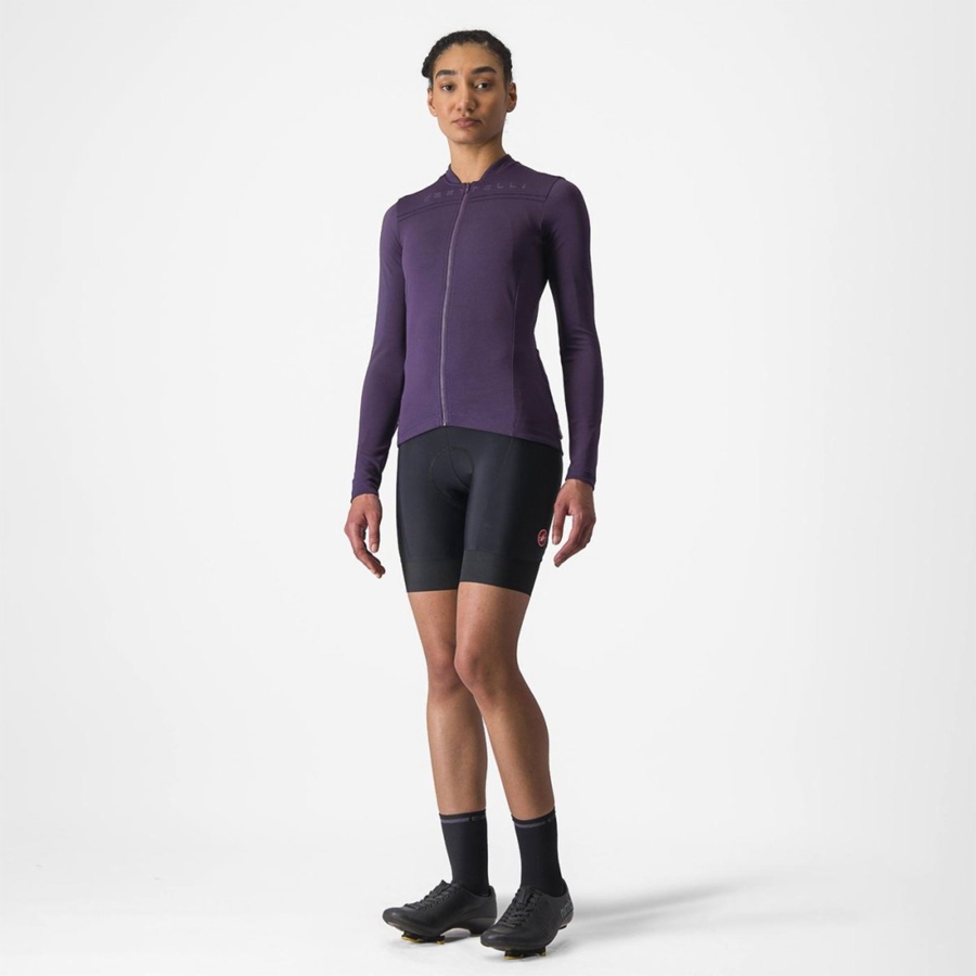 Castelli ANIMA 4 LONG SLEEVE Jersey Dames Paars | 274536CKS