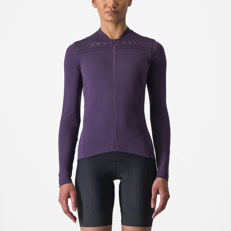 Castelli ANIMA 4 LONG SLEEVE Jersey Dames Paars | 274536CKS