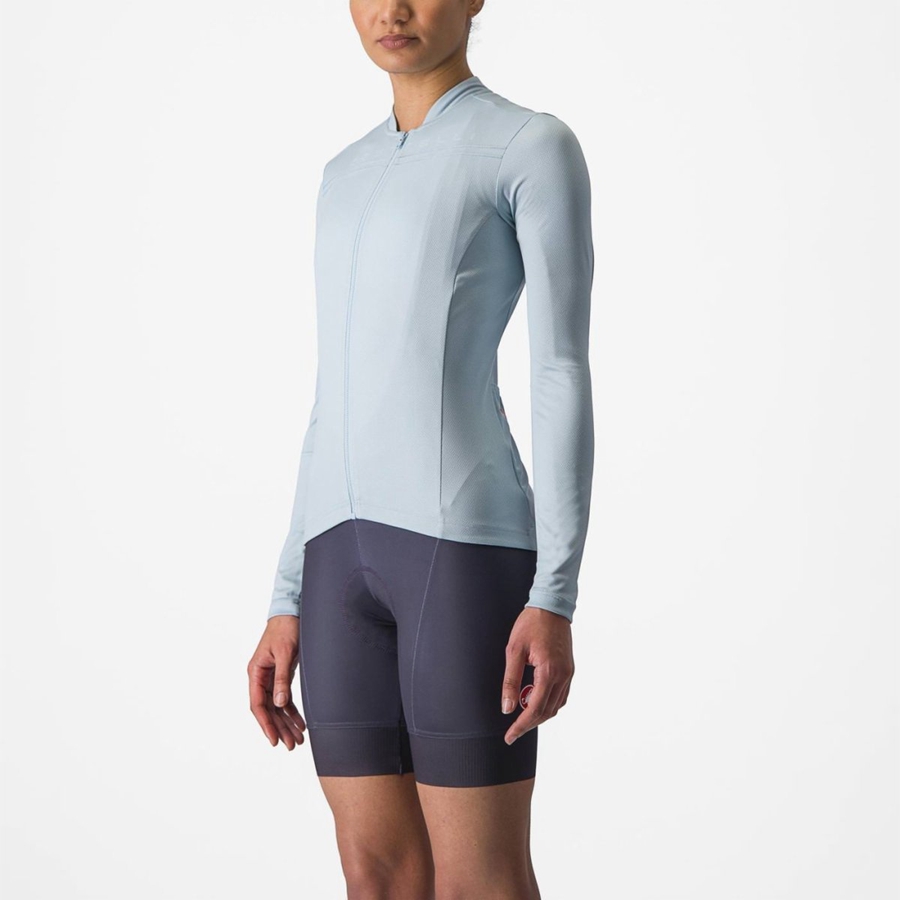 Castelli ANIMA 4 LONG SLEEVE Jersey Dames Blauw | 431289RXV