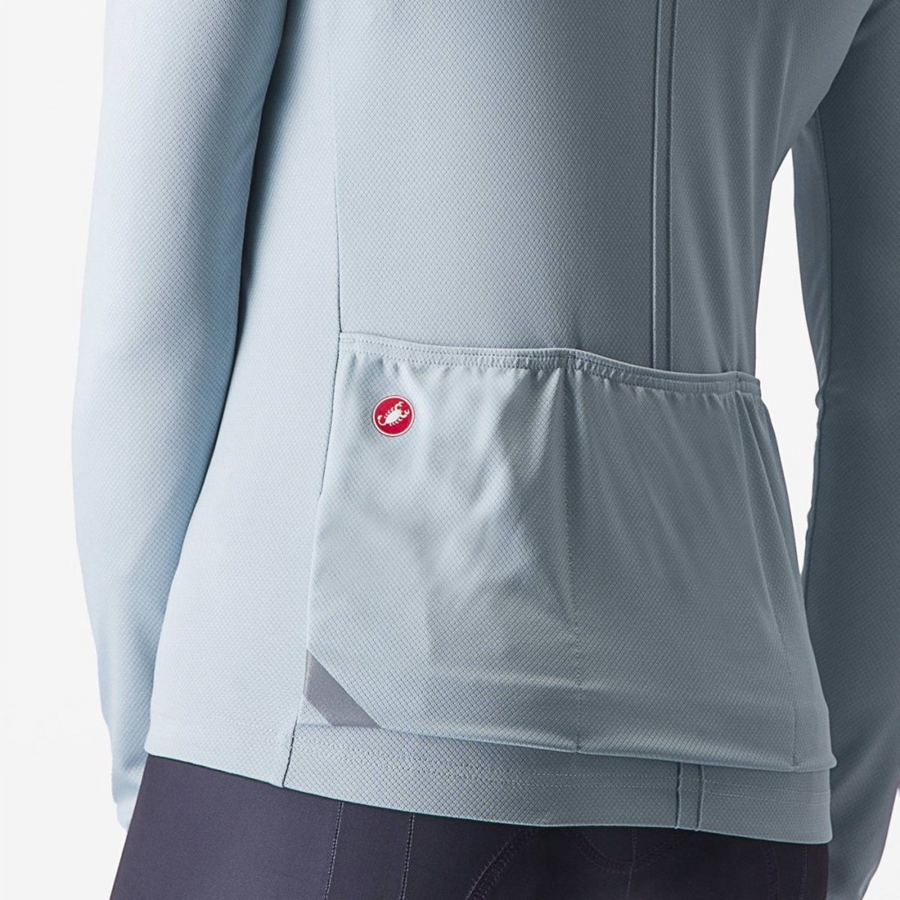 Castelli ANIMA 4 LONG SLEEVE Jersey Dames Blauw | 431289RXV