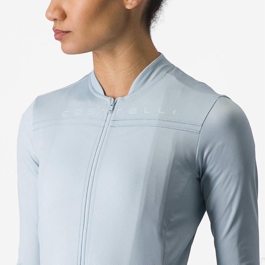 Castelli ANIMA 4 LONG SLEEVE Jersey Dames Blauw | 431289RXV