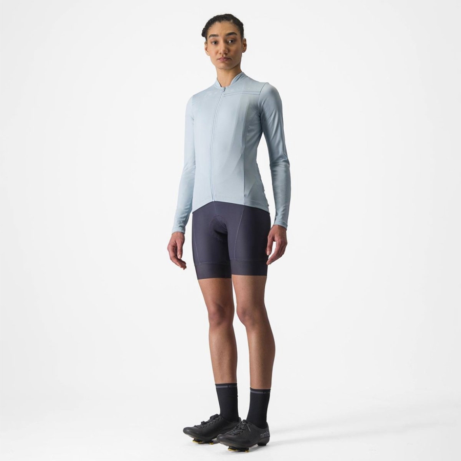 Castelli ANIMA 4 LONG SLEEVE Jersey Dames Blauw | 431289RXV