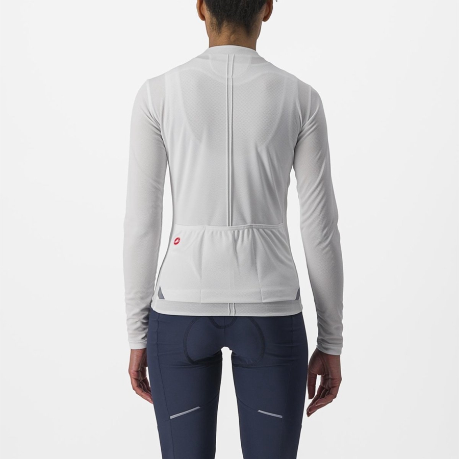 Castelli ANIMA 4 LONG SLEEVE Jersey Dames Wit | 419763ZGS