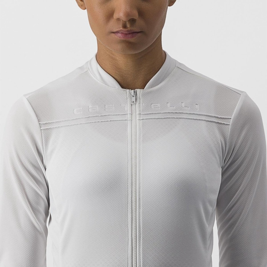 Castelli ANIMA 4 LONG SLEEVE Jersey Dames Wit | 419763ZGS