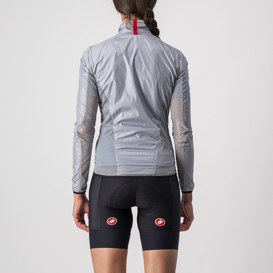 Castelli ARIA SHELL W Bescherming Dames Zilver Grijs | 617803DQP