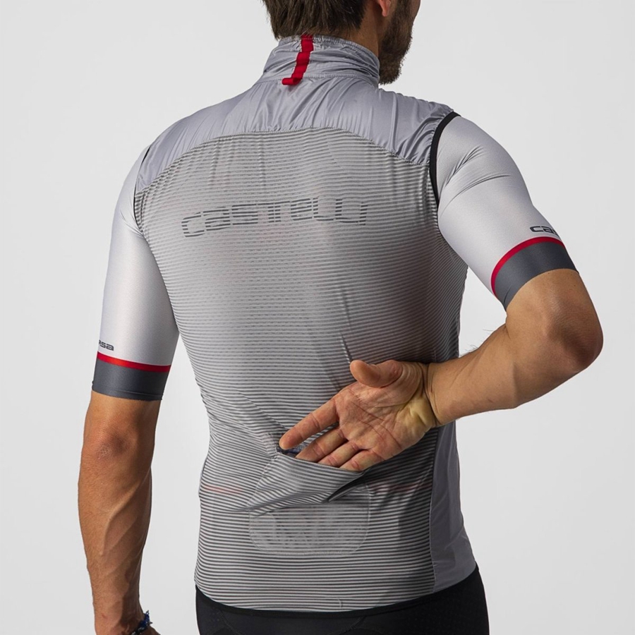 Castelli ARIA Vest Heren Zilver Grijs | 267391KZM