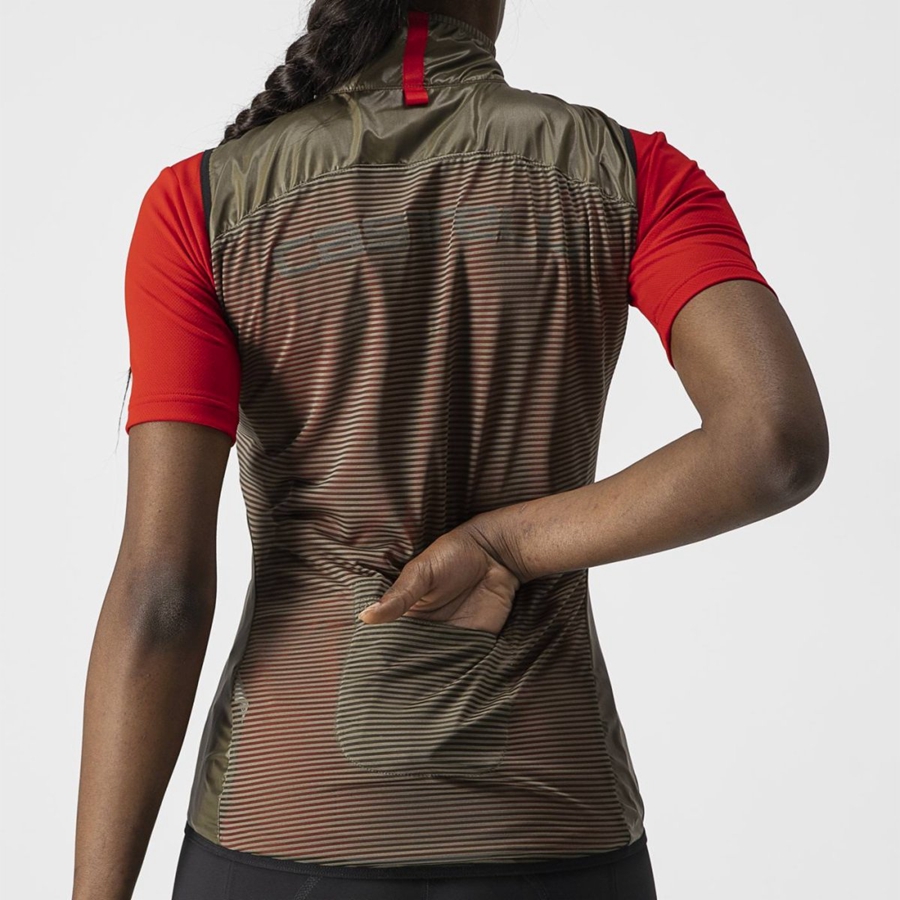 Castelli ARIA W Vest Dames Bruin | 129076UYG