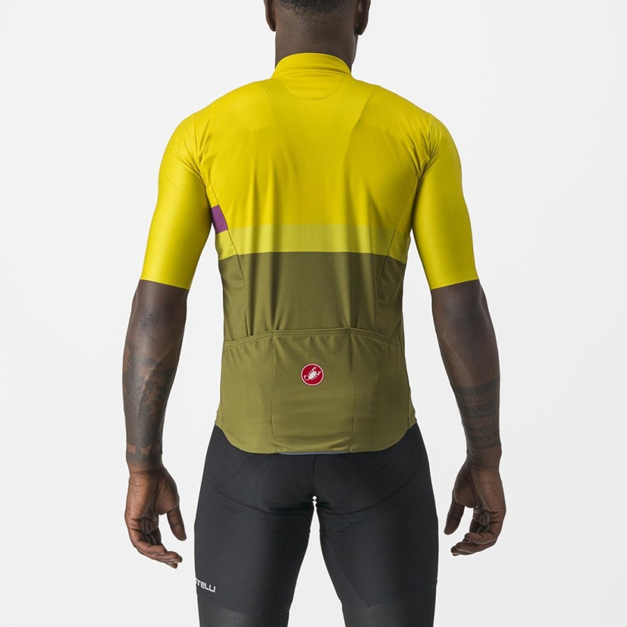 Castelli A BLOCCO Jersey Heren Groen | 605248TXO