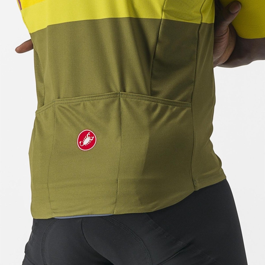 Castelli A BLOCCO Jersey Heren Groen | 605248TXO