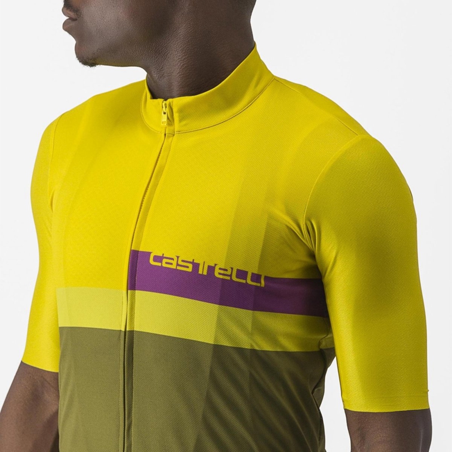 Castelli A BLOCCO Jersey Heren Groen | 605248TXO