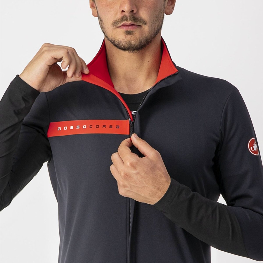 Castelli BETA RoS Jassen Heren Zwart Rood | 378615THI