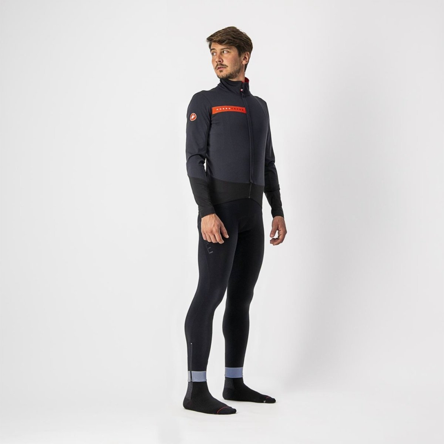 Castelli BETA RoS Jassen Heren Zwart Rood | 378615THI