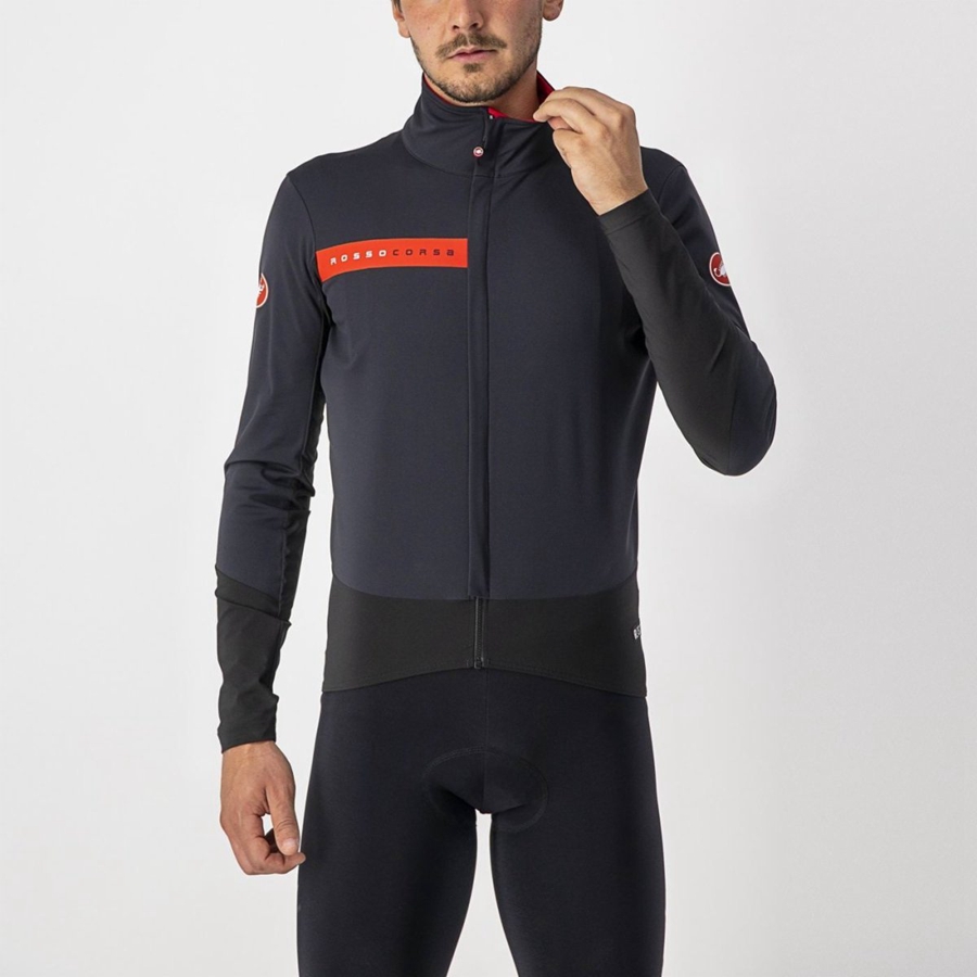 Castelli BETA RoS Jassen Heren Zwart Rood | 378615THI