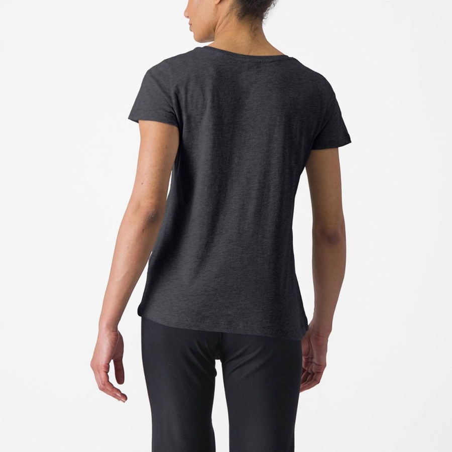 Castelli CASTELLI CLASSICO W TEE Casual Dames Zwart | 380246ZQM