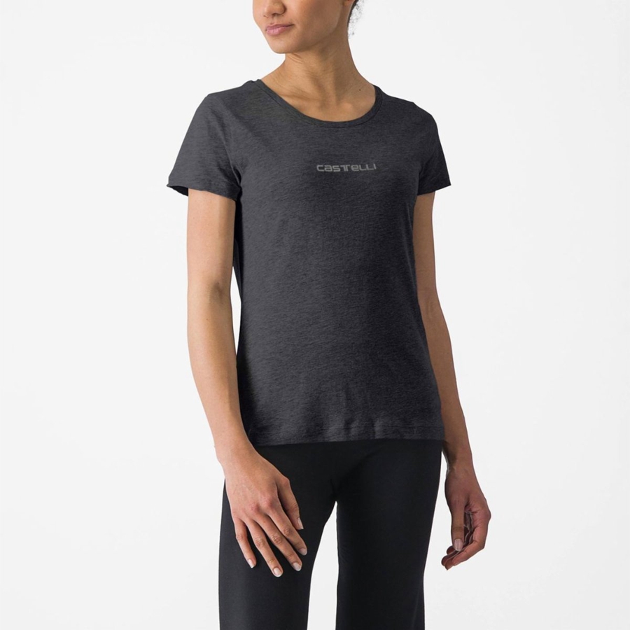 Castelli CASTELLI CLASSICO W TEE Casual Dames Zwart | 380246ZQM