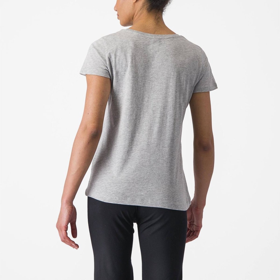 Castelli CASTELLI CLASSICO W TEE Casual Dames Lichtgrijs | 910758XTR