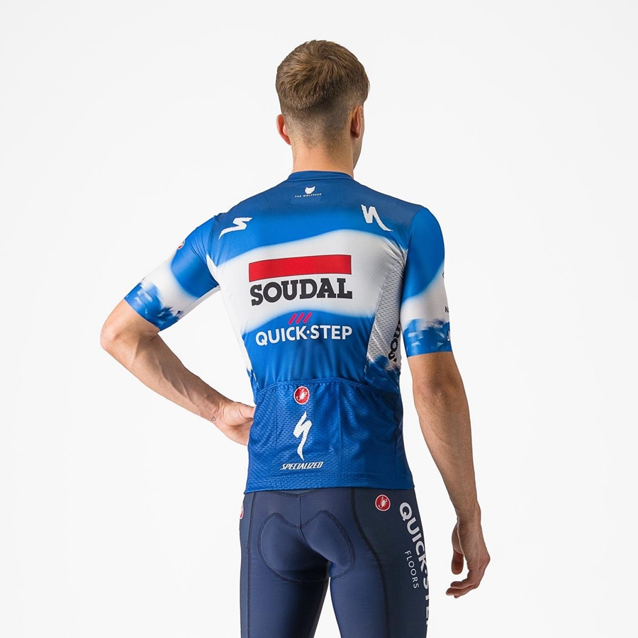 Castelli COMPETIZIONE 3 Jersey Heren Blauw Wit | 082496XIQ