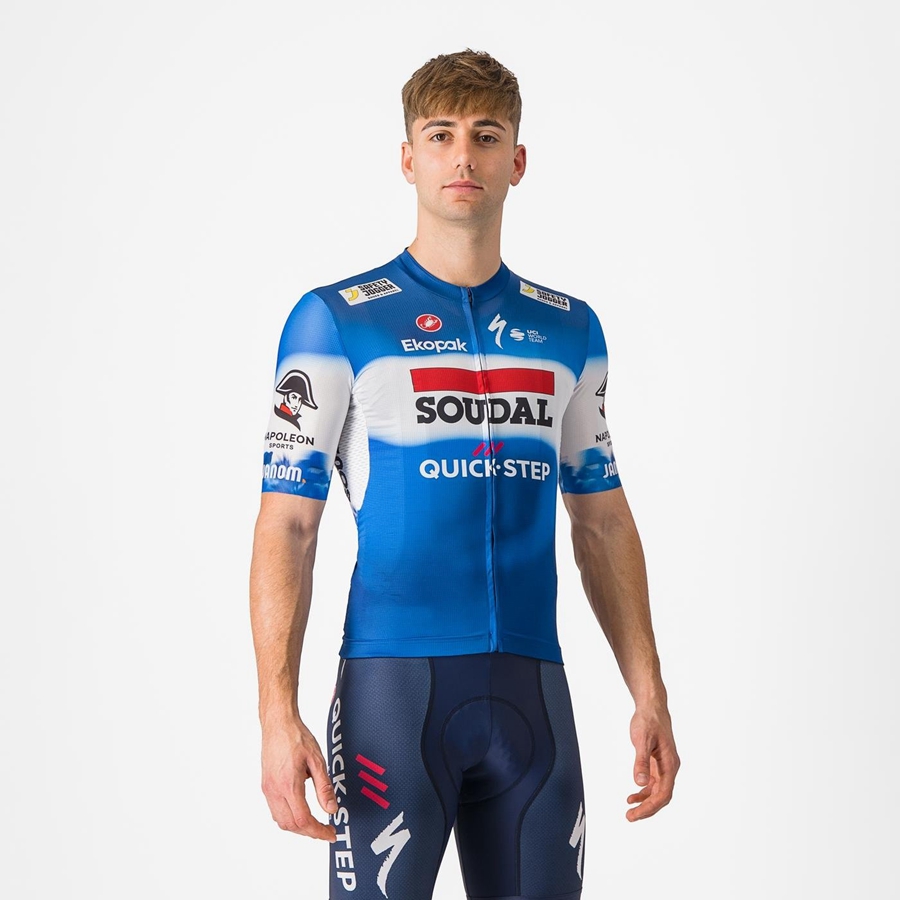 Castelli COMPETIZIONE 3 Jersey Heren Blauw Wit | 082496XIQ