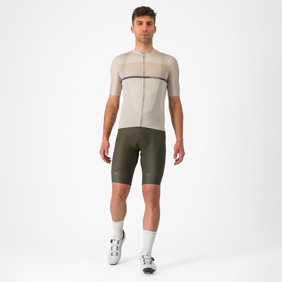 Castelli COMPETIZIONE Korte Broek Met Slabbetje Heren Diepgroen | 728013HZT