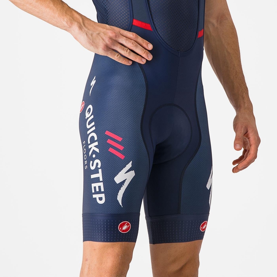 Castelli COMPETIZIONE Korte Broek Met Slabbetje Heren Blauw | 176329RXQ