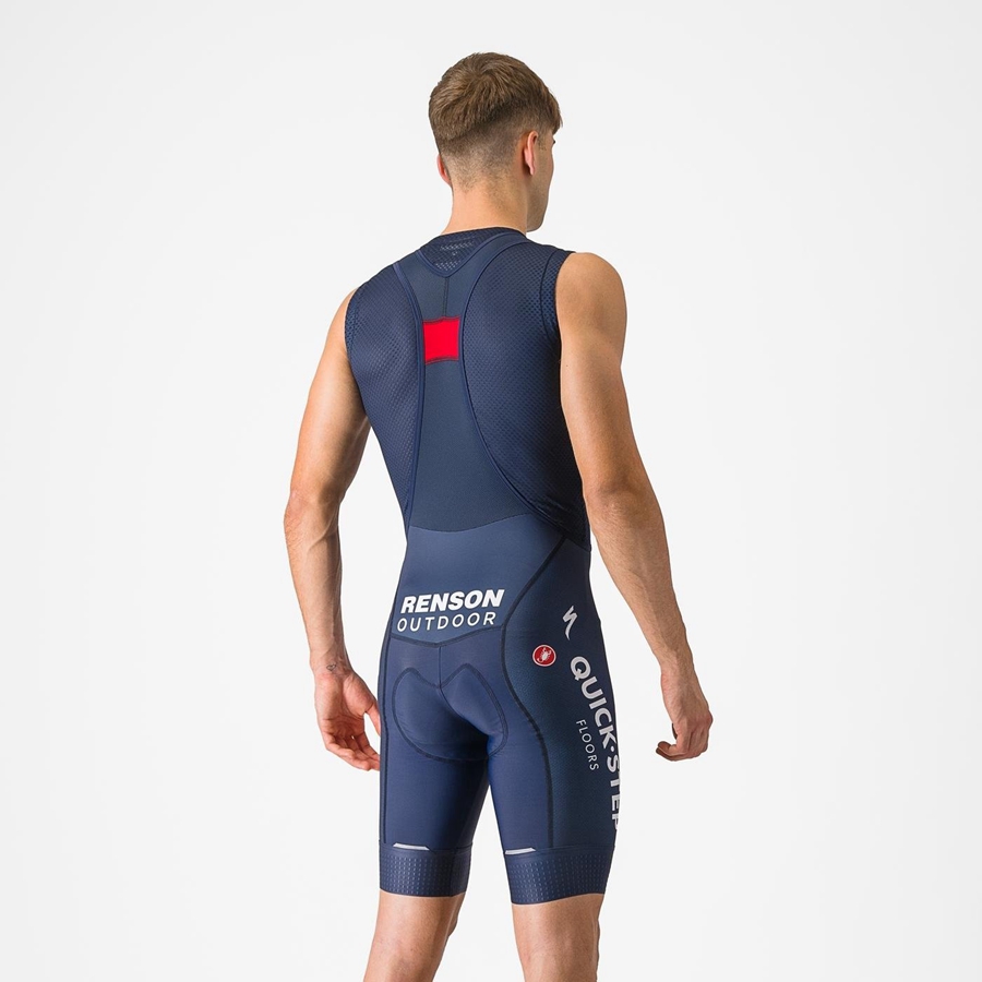 Castelli COMPETIZIONE Korte Broek Met Slabbetje Heren Blauw | 176329RXQ