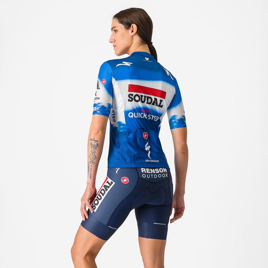 Castelli COMPETIZIONE W Korte Broek Dames Blauw Wit | 562937JCY