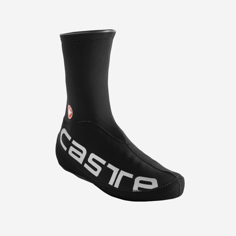 Castelli DILUVIO UL Overschoenen Heren Zwart Zilver | 357914BZU