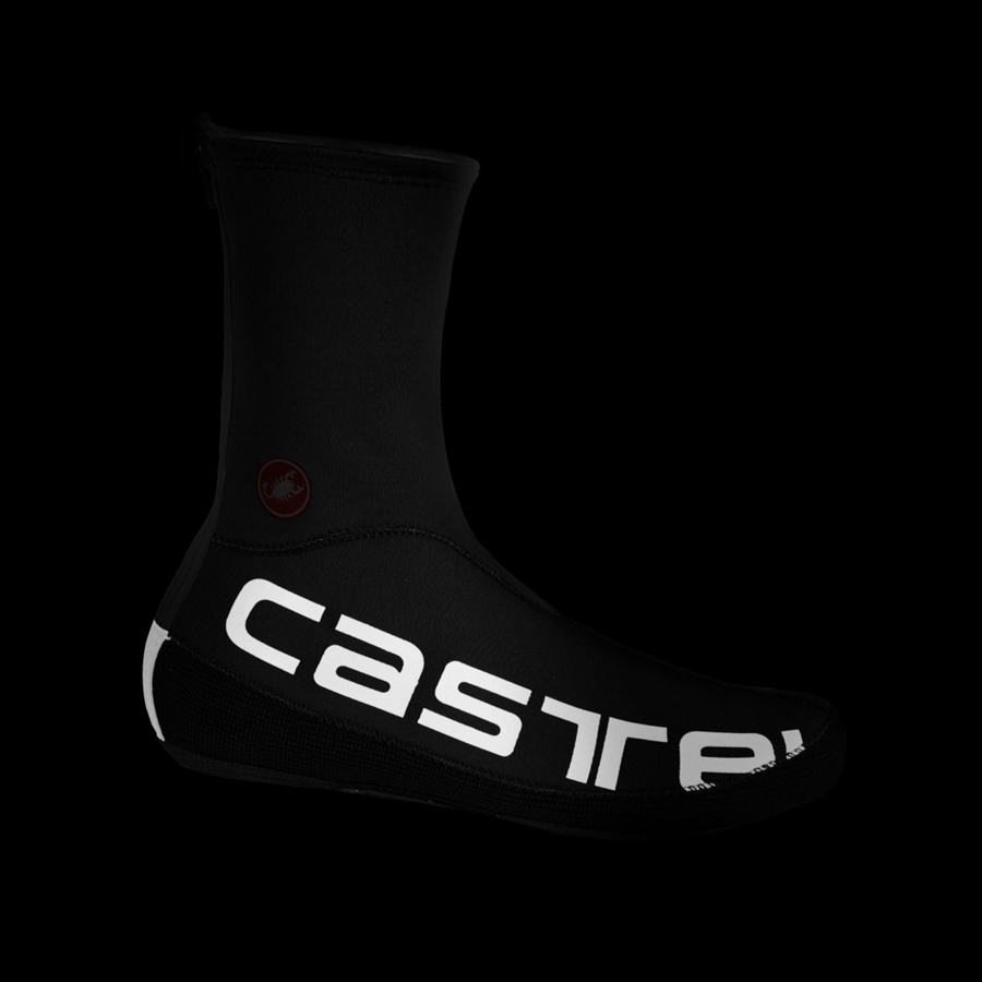 Castelli DILUVIO UL Overschoenen Heren Zwart Zilver | 357914BZU