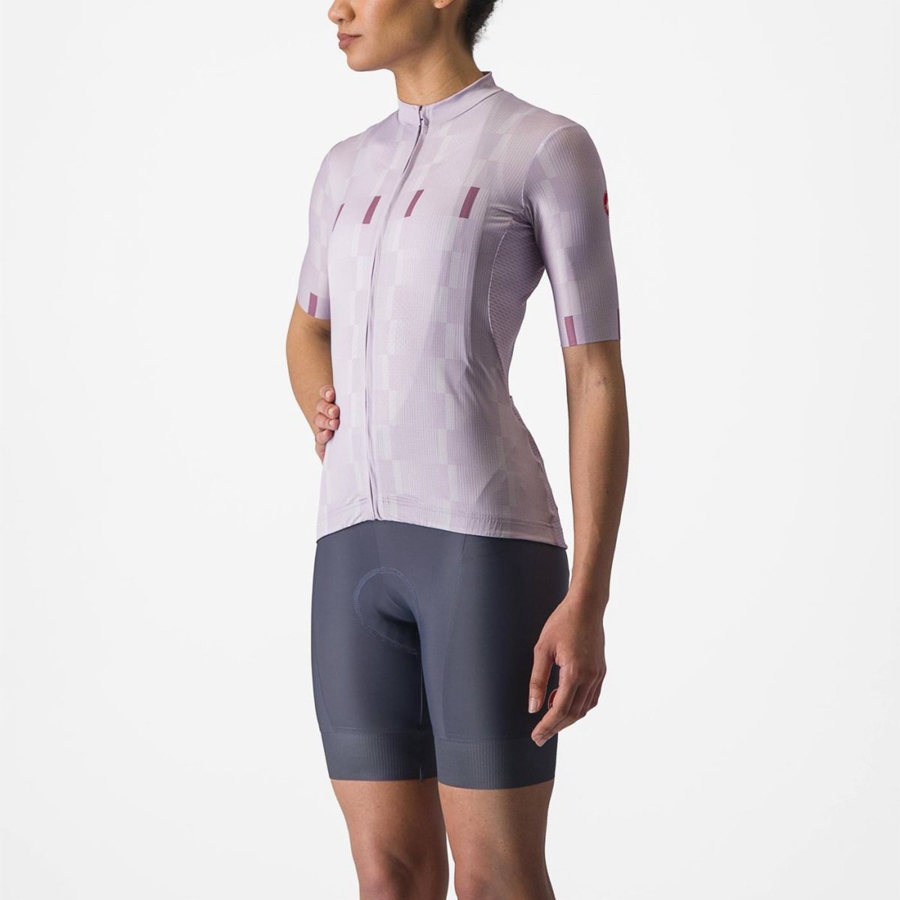 Castelli DIMENSIONE Jersey Dames Paars Wit Dieppaars | 621547ZLE