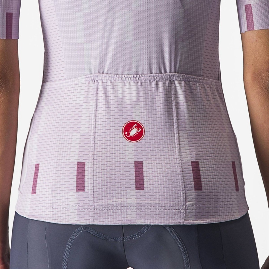 Castelli DIMENSIONE Jersey Dames Paars Wit Dieppaars | 621547ZLE