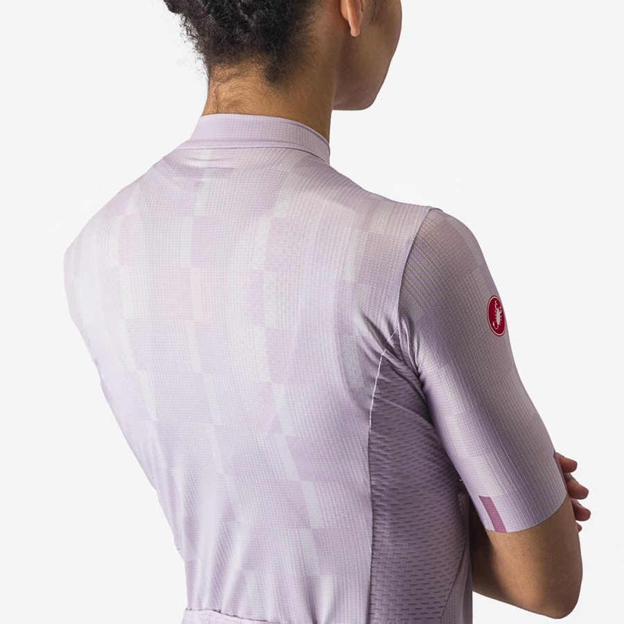 Castelli DIMENSIONE Jersey Dames Paars Wit Dieppaars | 621547ZLE