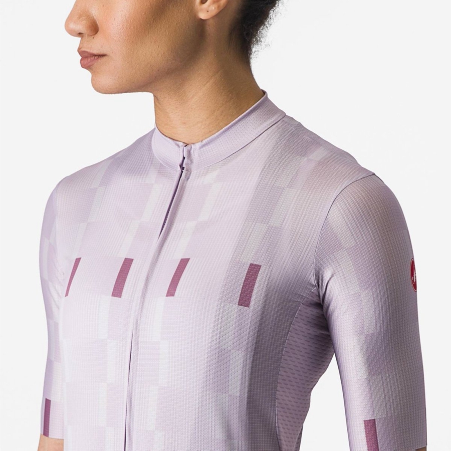 Castelli DIMENSIONE Jersey Dames Paars Wit Dieppaars | 621547ZLE