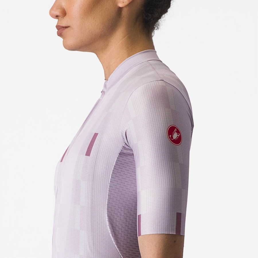 Castelli DIMENSIONE Jersey Dames Paars Wit Dieppaars | 621547ZLE