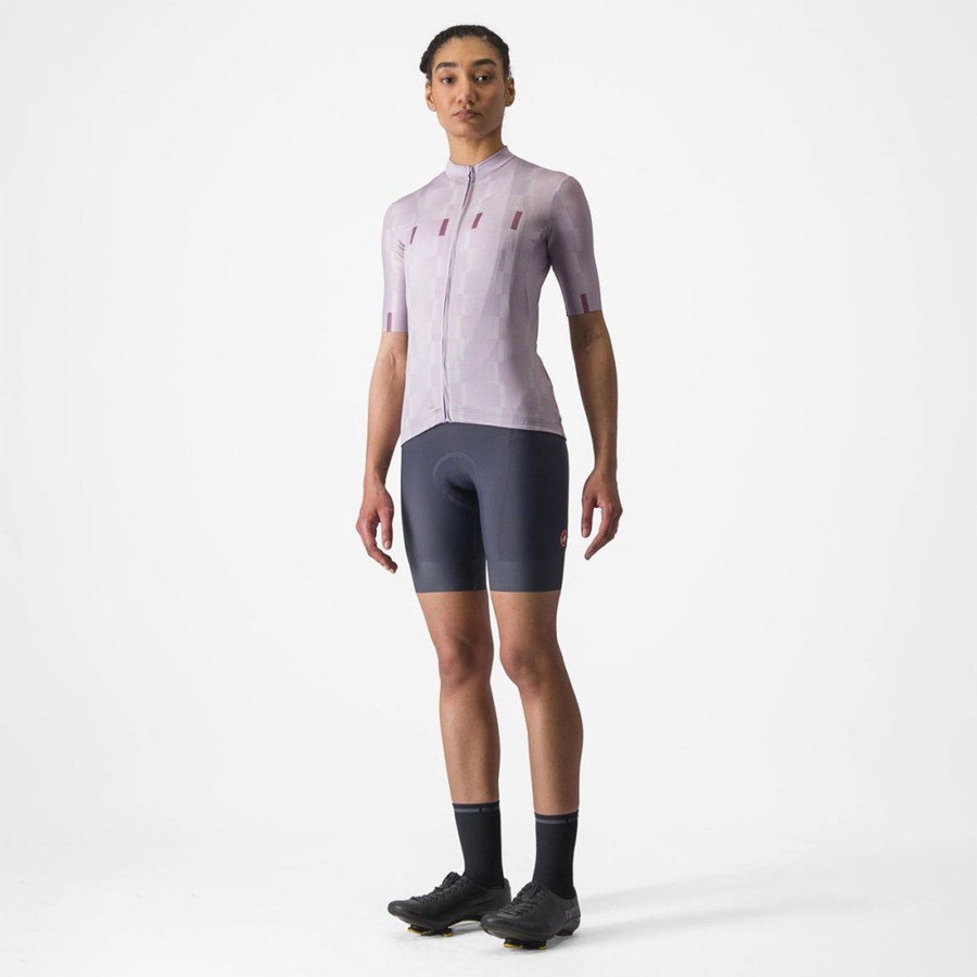 Castelli DIMENSIONE Jersey Dames Paars Wit Dieppaars | 621547ZLE