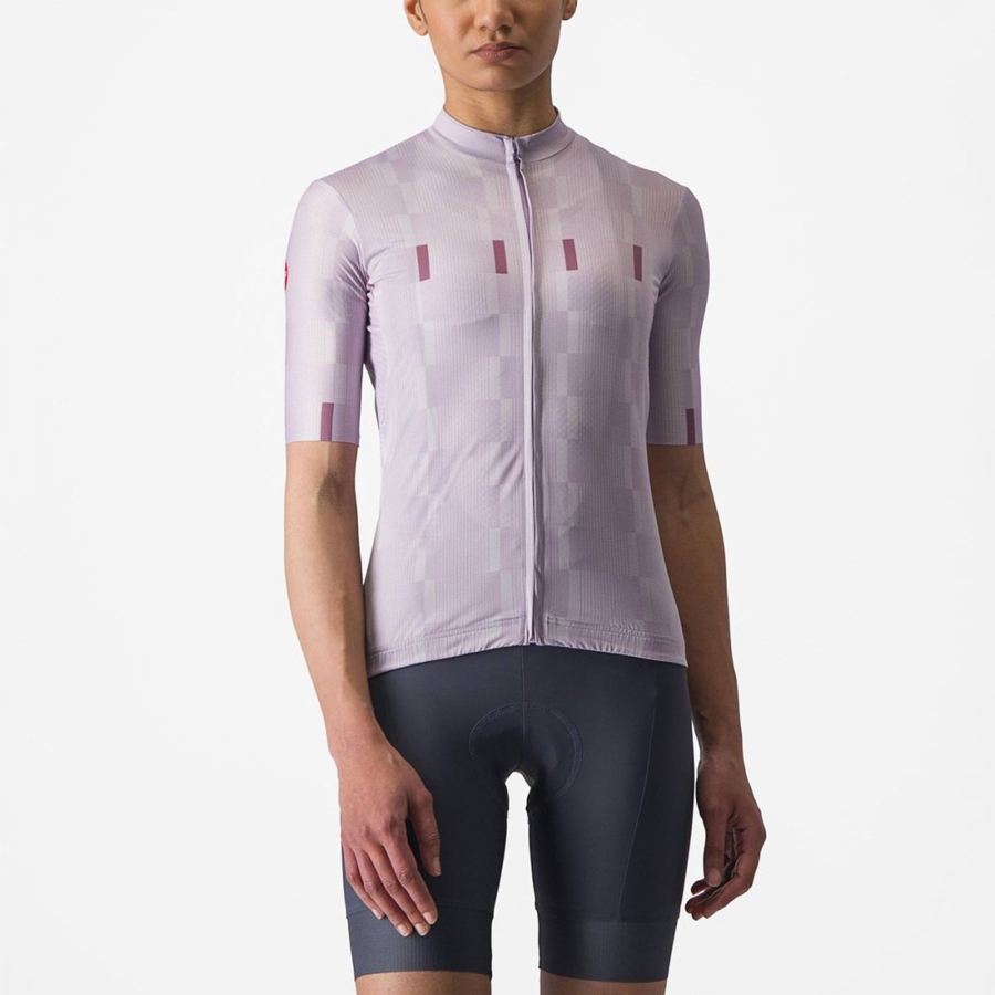 Castelli DIMENSIONE Jersey Dames Paars Wit Dieppaars | 621547ZLE