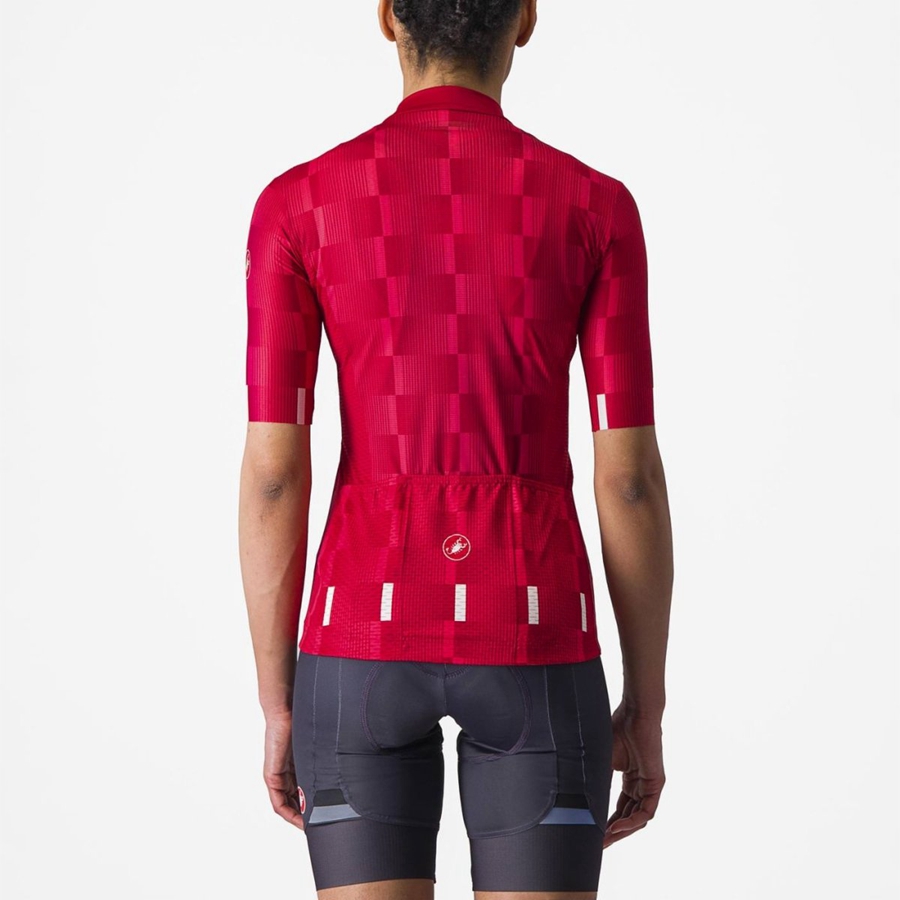 Castelli DIMENSIONE Jersey Dames Rood Wit | 793160QOJ