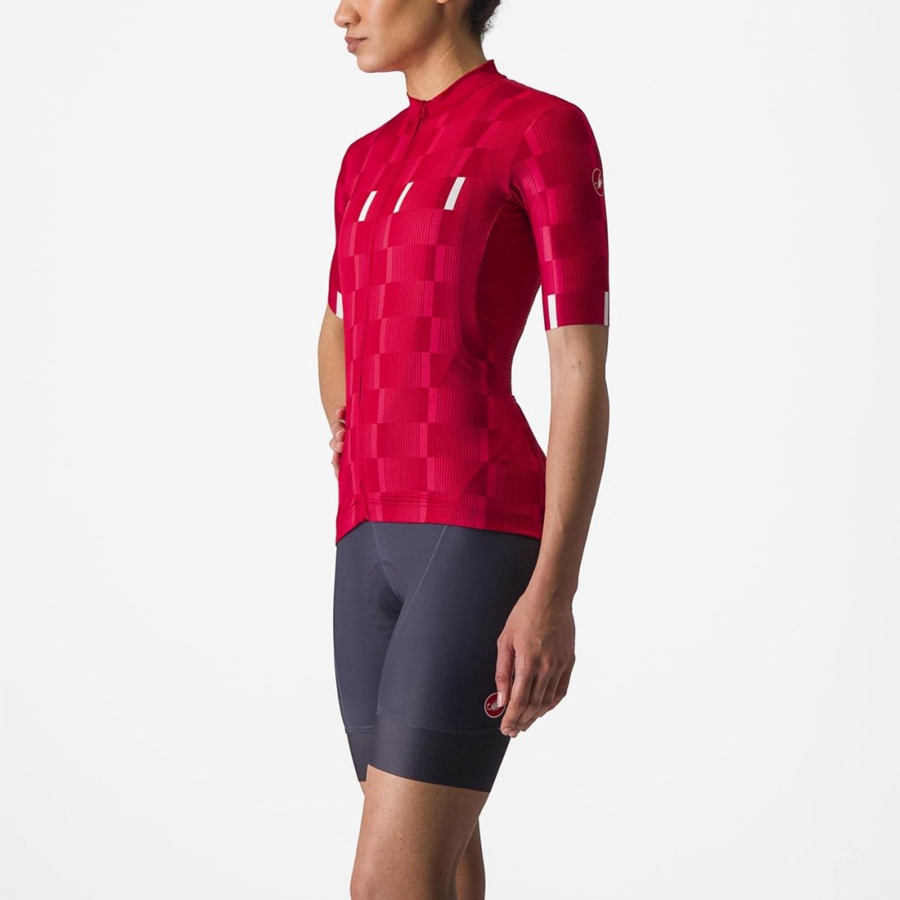 Castelli DIMENSIONE Jersey Dames Rood Wit | 793160QOJ