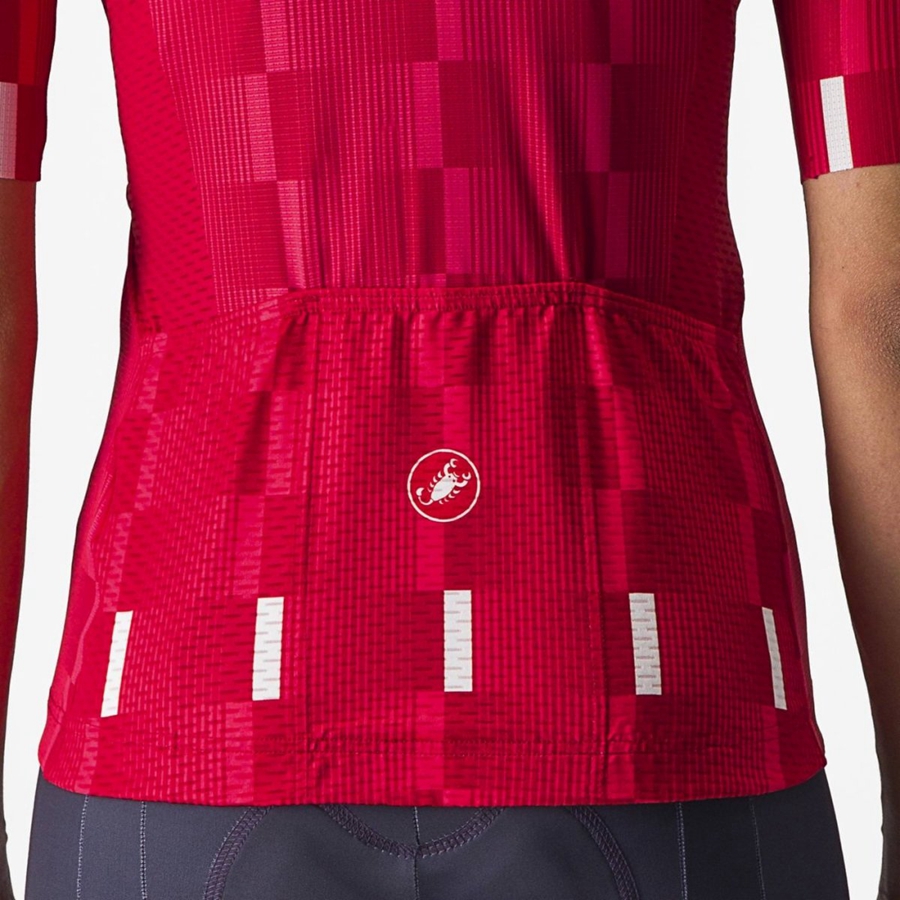 Castelli DIMENSIONE Jersey Dames Rood Wit | 793160QOJ