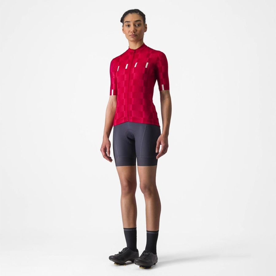 Castelli DIMENSIONE Jersey Dames Rood Wit | 793160QOJ