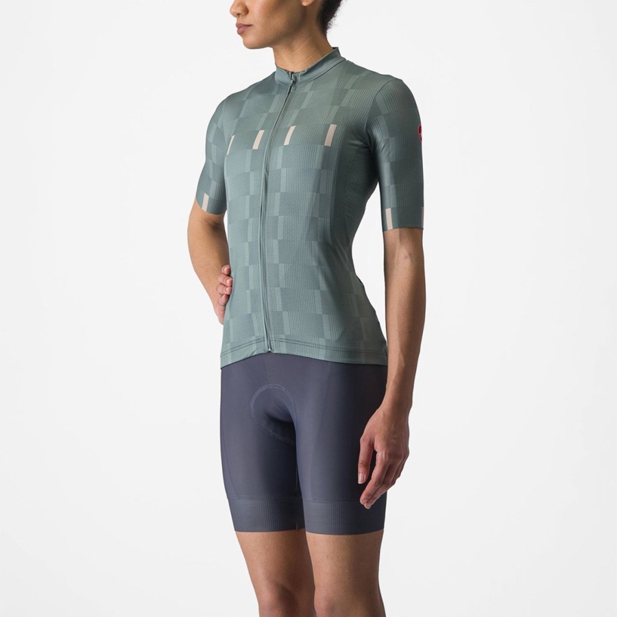 Castelli DIMENSIONE Jersey Dames Turquoise | 923058DMP