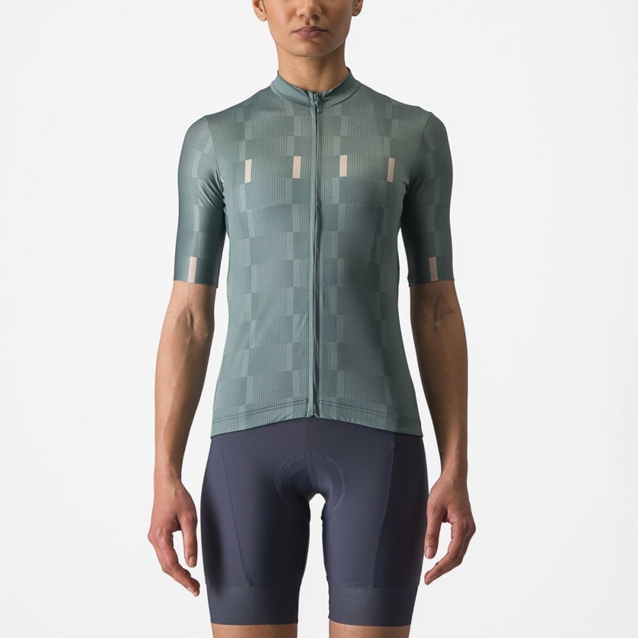 Castelli DIMENSIONE Jersey Dames Turquoise | 923058DMP