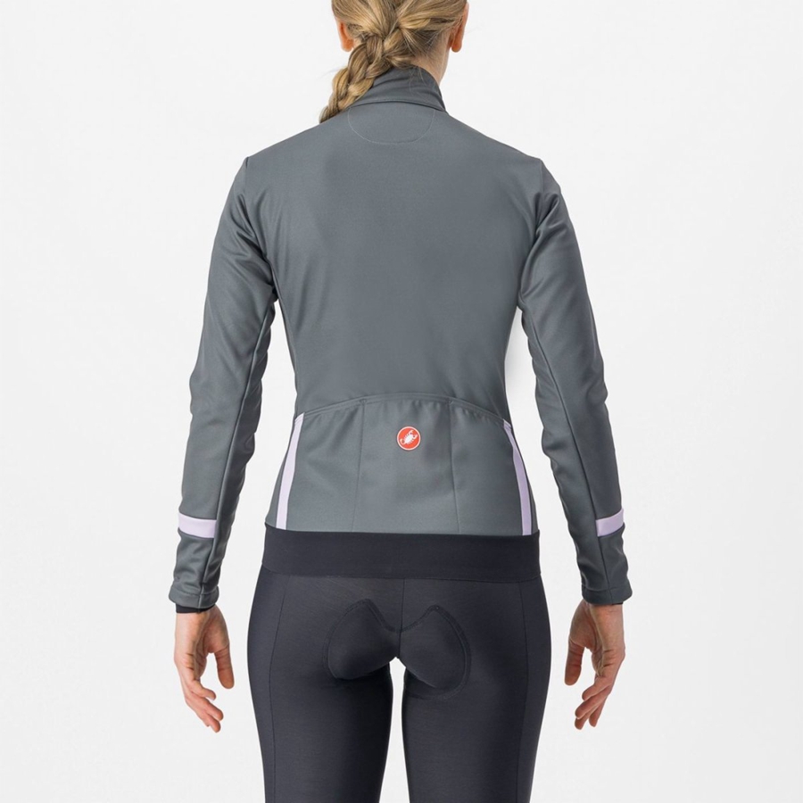 Castelli DINAMICA 2 Jassen Dames Grijs Paars | 780435LWZ