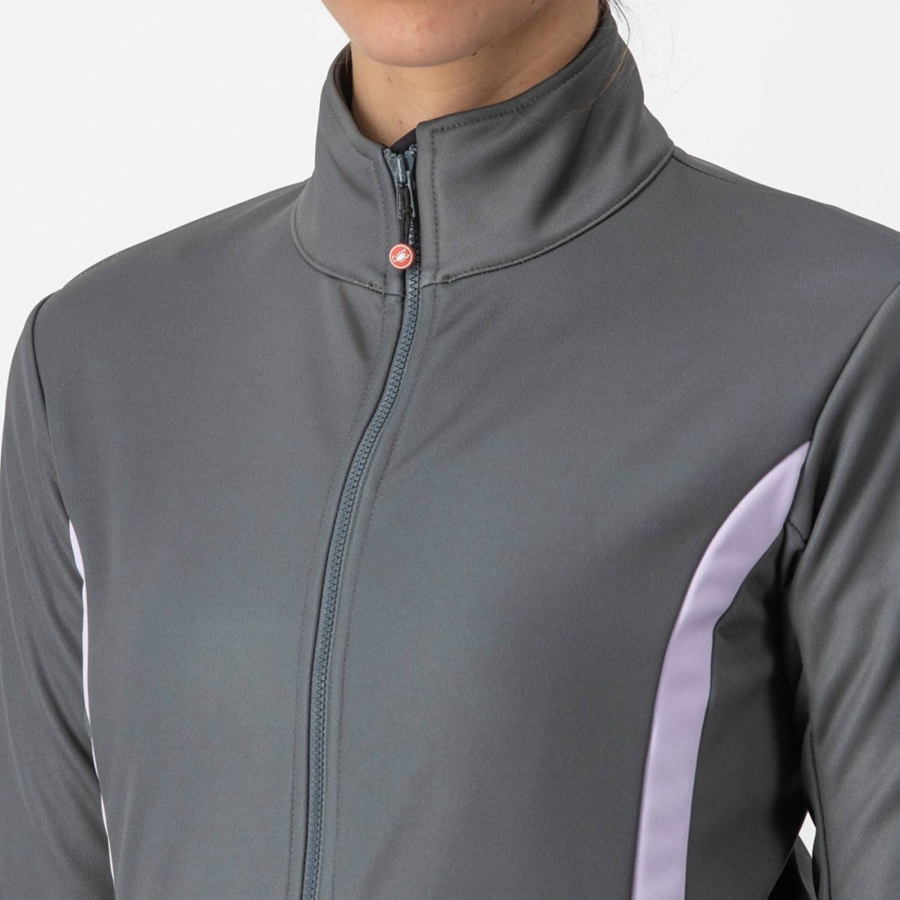 Castelli DINAMICA 2 Jassen Dames Grijs Paars | 780435LWZ