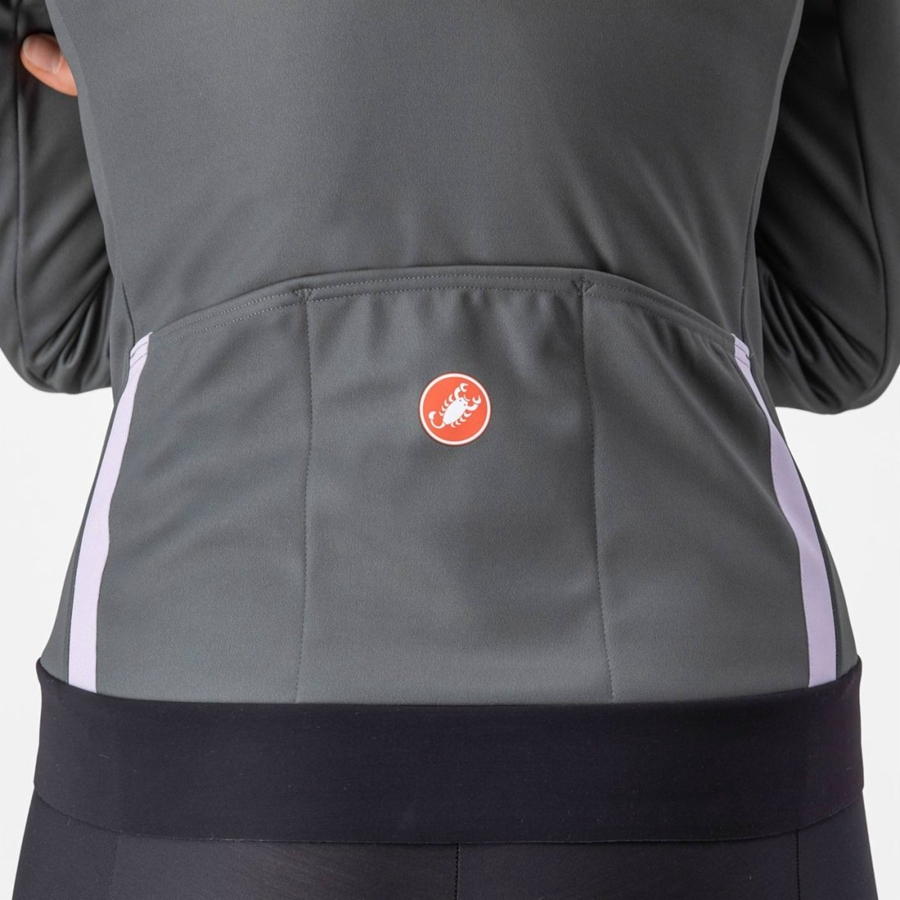 Castelli DINAMICA 2 Jassen Dames Grijs Paars | 780435LWZ